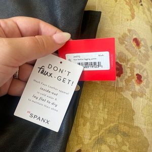 Brand new faux leather SPANX leggings with tags. Never worn.